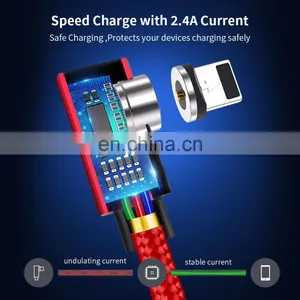 3 In 1 Usb Cable Magnetic Micro Usb Fast Charging Nylon 1M 2020 New Product Cable Original Factory Wholesale Data Line Cable thumbnail-2