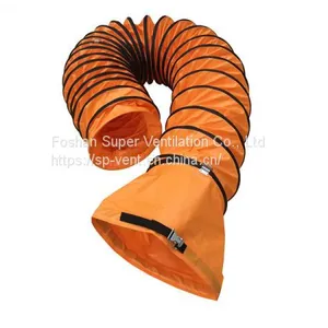 Flexible Duct Hose With Buckle and Belt Coupling Flexible Ducting Supplier Ventilation Products Yellow Air Distribution Duct thumbnail-1