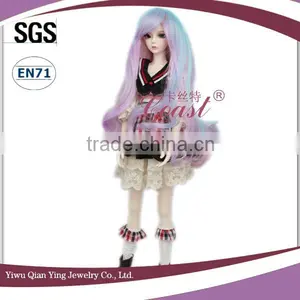 Fashion Bule and Purple Synthetic Curly Lolita 1 BJD Doll Wigs Quality Choice thumbnail-4