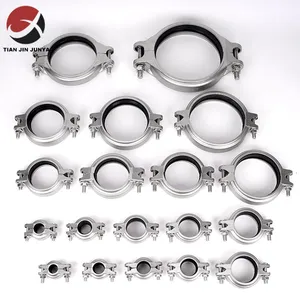 Lost Wax Casting Stainless Steel 304 316 Single Hinge Heavy Duty Coupling/joint/hose/exhaust Clamp China Manufacturer Plumbing Fitting Pipe Clamp thumbnail-2