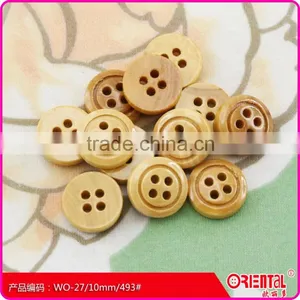 Customizable Sewing Holes Natural Yellow Wooden Button thumbnail-3