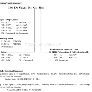 0-5V to 4-20mA Converter 4-20mA to 0-10V IC Isolation Amplifier IC Isoem U (A) -P-O-S Series thumbnail-2