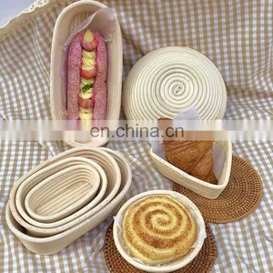 Premium Natural Rattan Bread Proofing Basket Rattan Baskets Baking Dough Bowl for Bakers Proving Baskets thumbnail-2