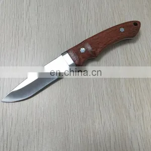 Hunting Knife Rosewood Handle Camping Knife Stainless Steel Fixed Blade Knife thumbnail-1