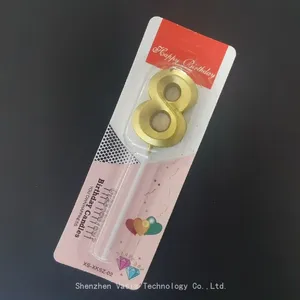 Wholesale 0-9 Gold Number Candles, Novelty Design for Halloween & Christmas Parties thumbnail-5