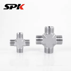 Yonghua Eaton Standard Metric Type H XC Ferrule Four-Way Pipe Fitting, Hydraulic Oil Pipe Transition, High-Pressure Transition thumbnail-3