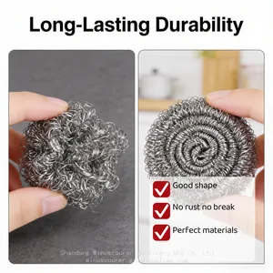 6 Packing Ss410 Scourer Customized Kitchen Cleaning Scourer Ball thumbnail-5
