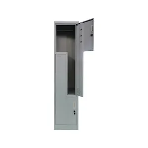 Z Shape Metal Locker 2 Door Clothing Storage Cabinet Lockers thumbnail-2