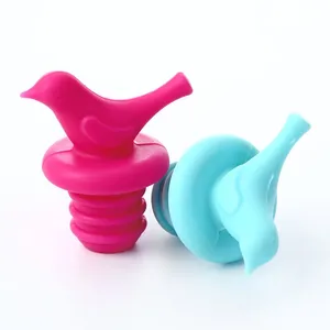 Wine Stopper Food Grade Silicone Plug With Hole Airlock Bubbler Wine Silicone Rubber Stopper thumbnail-1