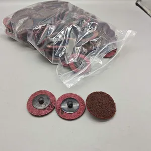 3M Nylon Sandy Disc 2 Inch Quick Change for Surface Disc MED Red 100PC Package 3M Original Imported Product thumbnail-1