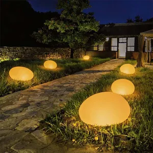 Glow in Dark LED Pool Sphere Ball Multi Color Remote Control Luminous Orb Outdoor Walkway Stepping Light for Christmas Event thumbnail-2