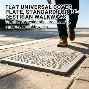 High Strength FRP GRP Manhole Cover Anti-Corrosion Fiberglass Inspection Cover for Municipal Road thumbnail-1