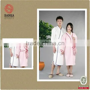 Microfiber Suede Facric Bathrobe (microfiber,terry, Velour, Waffle,,etc) Bamboo Bathrobe thumbnail-1