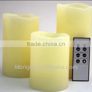 Moving Flame Wick Real Wax LED Candle With Timer thumbnail-3