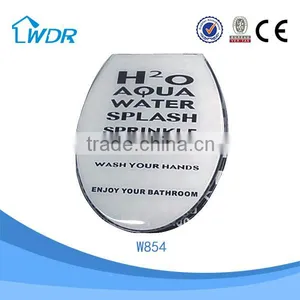 D Shape Family Sanitary Transparent Resin Family Slow Drop Shower Fashion Design Toilet Seat thumbnail-1