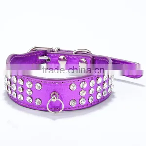 Wholesale Diamond Dog Chain Three Rows of Decorative Pet Dog Collar thumbnail-3