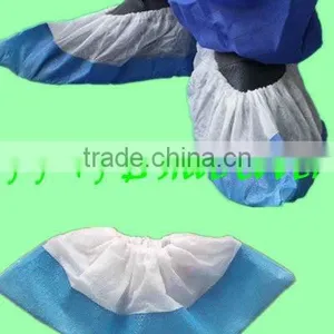 Hospital Dental Supply Medical Standard Disposable Shoe Cover Shoecover CPE Coated PP Polypropylene thumbnail-1