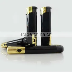 Wholesale Black Color Windproof Electronic Lighter, Refillable Cigarette Lighter With Led thumbnail-2