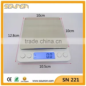 Stainless Steel Weighing Platform Pocket Scale, Mini Scale, Big LCD Display Digital Pocket Scale thumbnail-2