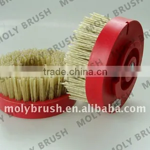 Diam.110mm Snail Lock With M14 Abrasive Brush,round Stone Grinding Brushes thumbnail-1