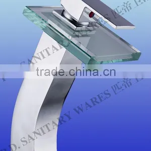 PD-1208 Glass Spout Faucet Waterfall thumbnail-1