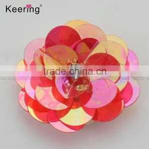 2017 New Red Sequin Flower Applique for Garments WPHB-079 Supplier's Choice thumbnail-1