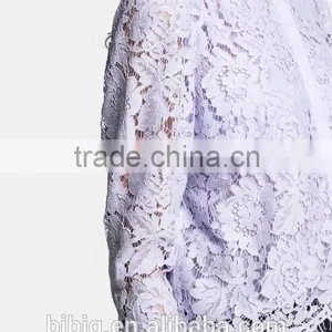 2015 Hot Sale Long Sleeve Purple Women Lace Blouse thumbnail-4