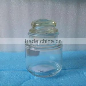 Chirstmas 175ml Glass Candle Holder With Glass Cap thumbnail-1