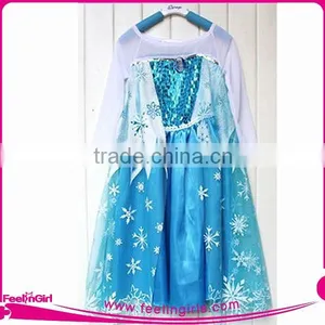White Coat With Snowflake Blue Dress Fabric thumbnail-1