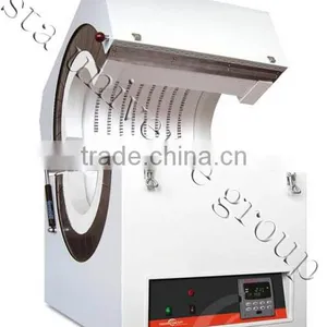 Compact Split Tube Furnace With Vacuum Flanges thumbnail-1