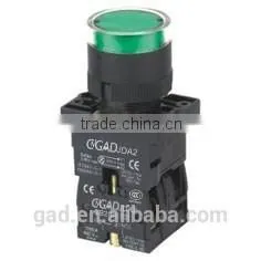 GB2-EW3365 CNGAD GB2 Series Green Illuminated With Neon Lamp Button Switch thumbnail-1