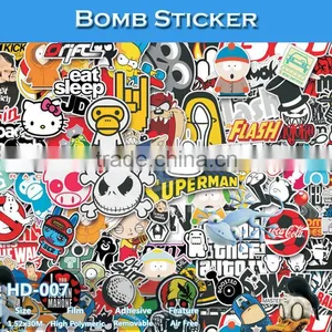 HD-008 Hot Sale Car Stickers Own Design Vinyl Bomb Sticker thumbnail-6