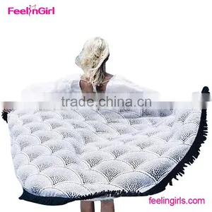 2016 Multicolor Yoga Mat Women's Beach Towel Womens Blanket Table Cloth Round Beach Pool Home Shower Towel thumbnail-6