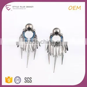 E75316H01 STYLE PLUS Silver Plate Latest Casting Earrings Designs Fashion Earring for Women thumbnail-1