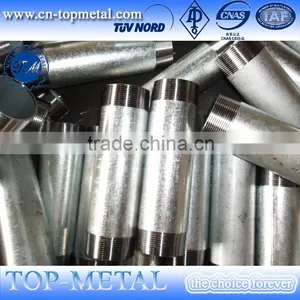ASTM A733 NPT BSP Carbon Steel Electro Galvanized Pipe Nipple thumbnail-3