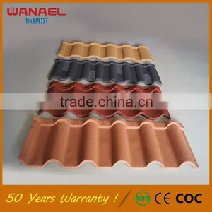 Guangzhou Roofing Shingles Wanael Nolan 2016 New Style USA Roof Tile, Colorful Stone Coated Steel Roofing Tile thumbnail-2
