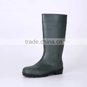 Cheap Simple Style Safety PVC Rain Shoes With Steel Toe, Industrial Safety Boots thumbnail-3