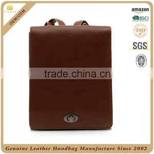 Guangzhou Factory OEM Cowhide Oily Leather Mens Travel Bag Duffel Bag Custom Waterproof Leather Backpack for Men thumbnail-3