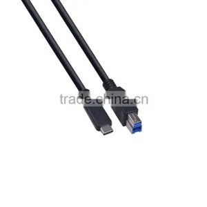 2016 High Quality USB 3.1 Type C Male to USB 3.0 B Type Male Printer Cable,Black PVC Jacket thumbnail-1