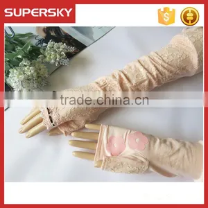 V-380 Wedding Fingerless Mesh Lace Wedding Dressing Bridal Glove Protection Sun Block Daily Gloves thumbnail-3