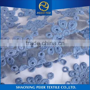 Wholesale Fabric New Type Dress Blue Lace Embroidery Fabric thumbnail-2