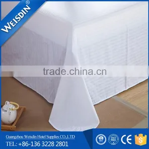 Hotel Single Bed Use 1cm Stripe 100% Cotton Bedding Sheet Wholesale Luxury Bed Sheet Quality Choice thumbnail-3