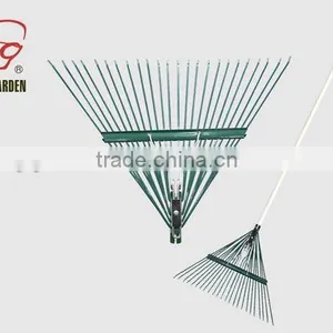 24 Tine Wood Handle Leaf Rake RK24-103 thumbnail-1