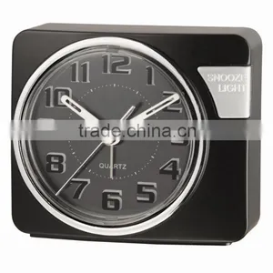 Black Dial Touch LED Light Hand Size Alarm Clock thumbnail-2