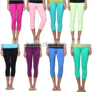 Wholesale Cheap Top Selling Newest Design High End Sports Wear Women Yoga Capri Pants thumbnail-1