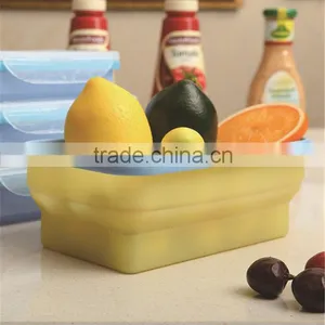 Silicon Lunch Box Collapsible BPA-Free Lunch Box With Single Compartment Food Container Silicone Collapsible Lunch Box thumbnail-1