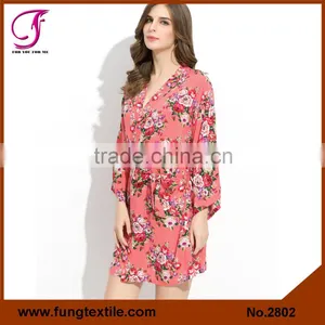 FUNG 2802 Women Floral Wholesale Cotton Robe thumbnail-1
