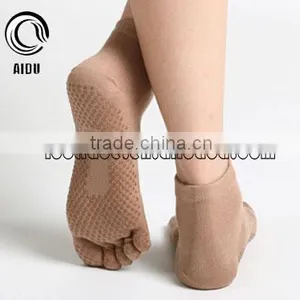 Sexy Hot Teen Girl Custom Made Socks Coffee Anti Slip Yoga Pilates Toe Socks thumbnail-1