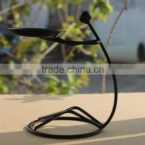 Black Sitting Iron Man Candle Holder, Iron Crafts, Iron Ornament Other Metal Craft thumbnail-1