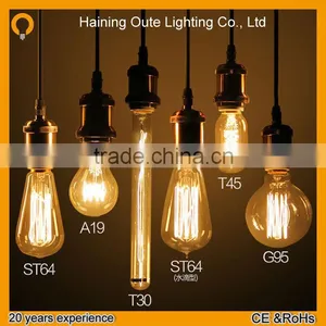Wholesale Price Retro Vintage Edison Bulb Light E27 Incandescent Bulb ST64 thumbnail-1